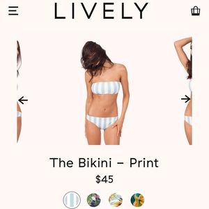 NWT LIVELY CABANA-STRIPE BIKINI